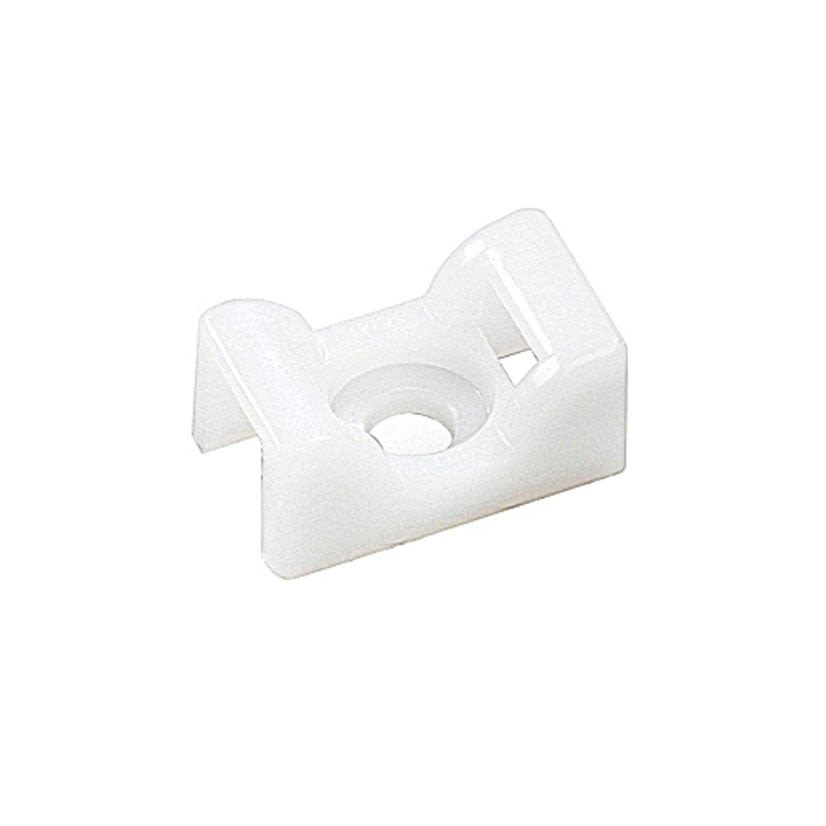 Thomas & Betts Ty-Rap® TC142 Saddle Support Cable Tie Mounting Base, Threaded Mount, 0.301 in W Tie, Nylon/Polyamide 6.6, Natural